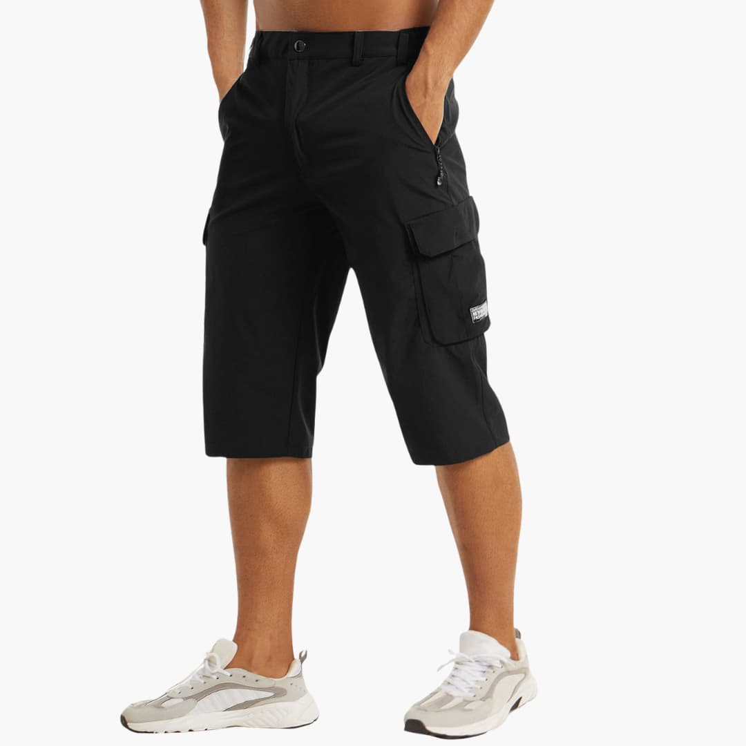 Herren Sommer Cargoshorts mit Stretchstoff und Reißverschlusstaschen