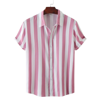 Streifen Kurzarm-Hemd für Herren