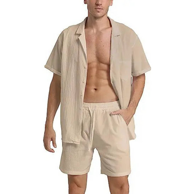 Button-Down Hemd und Shorts Set für Herren