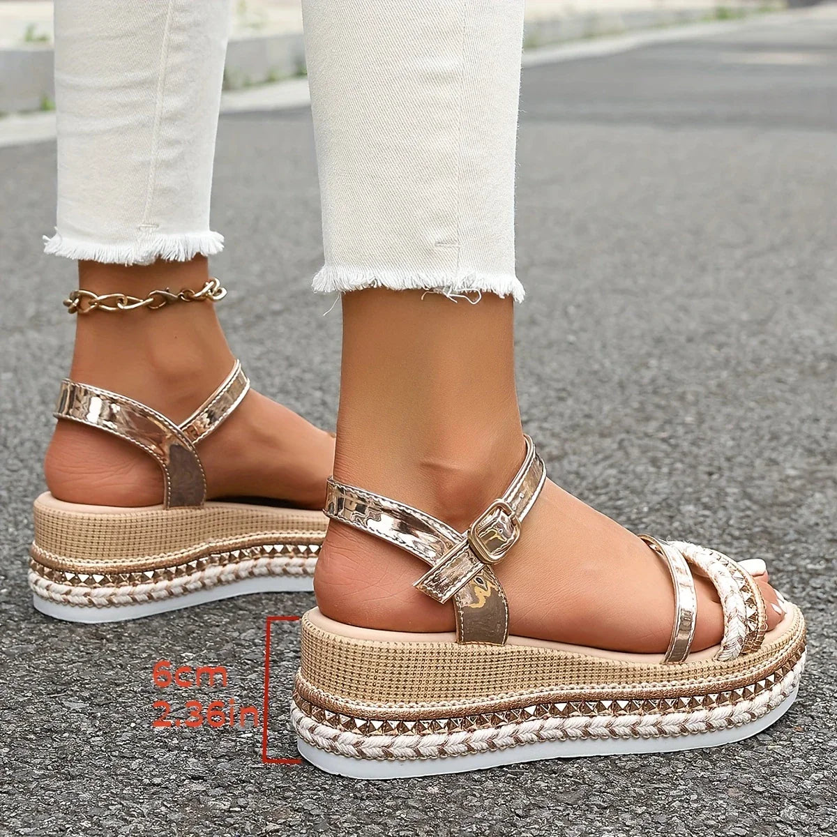 Chloe | Damen Plus Größe Sweet Style Sommer Sandalen