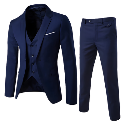 Dreiteiliger Slim Fit Anzug Herren