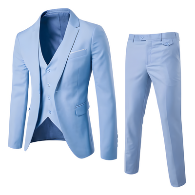 Dreiteiliger Slim Fit Anzug Herren
