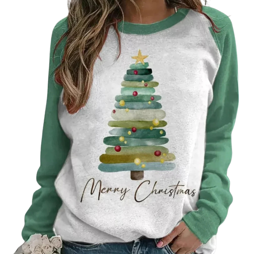 Festliches Print-Sweatshirt für Damen