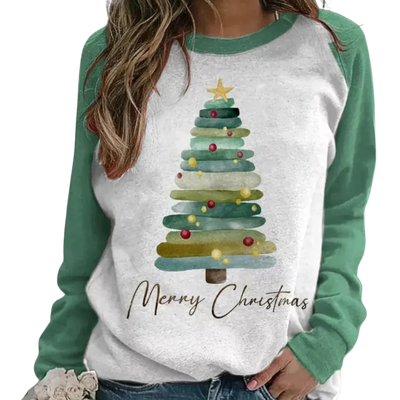 Festliches Print-Sweatshirt für Damen
