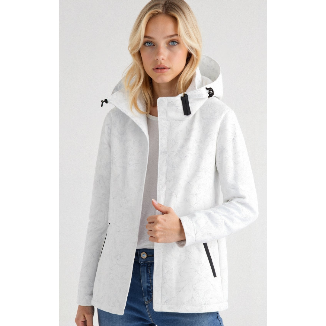 Damen Kapuzen Windbreaker Jacke | Reißverschluss