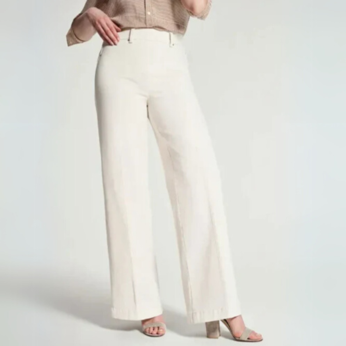 Hoch taillierte Weite Hose für Damen