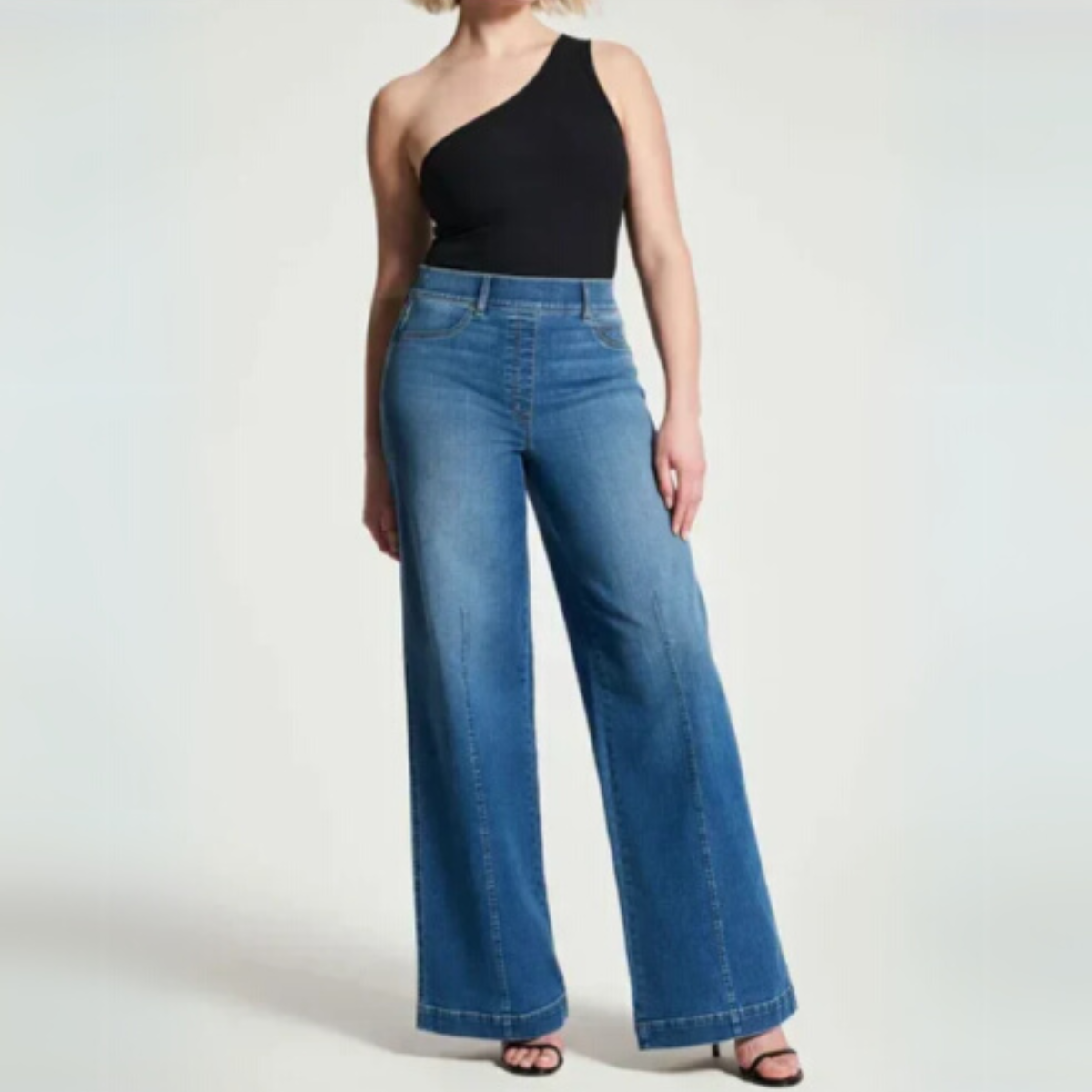 Hoch taillierte Weite Hose für Damen