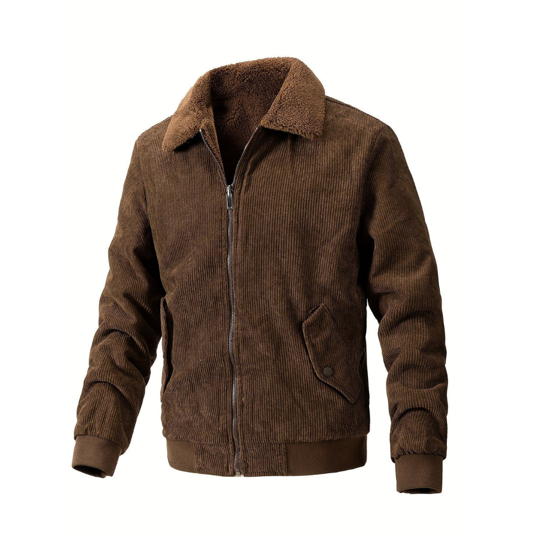 Cordjacke mit weichem Kragen für Herren