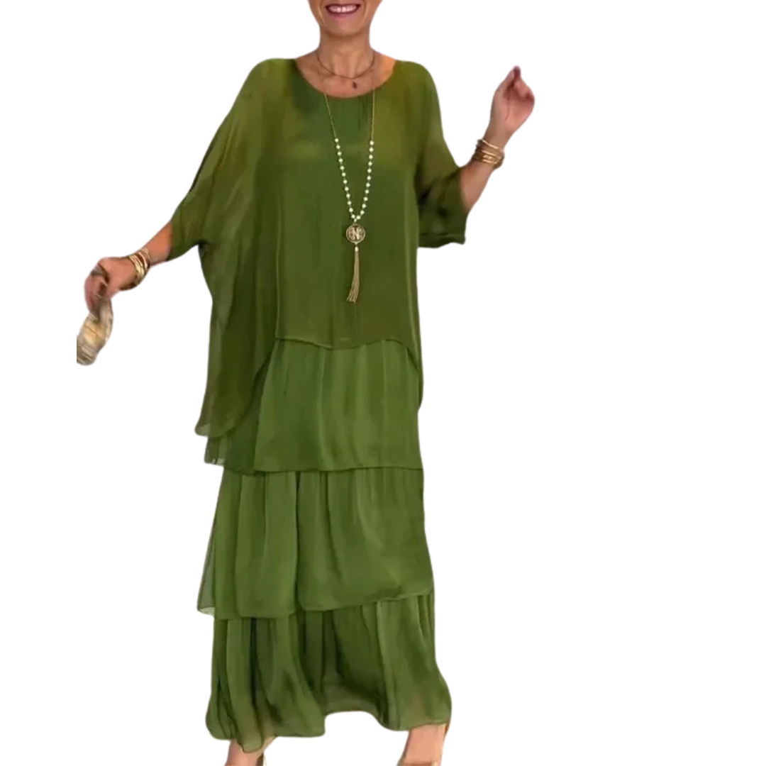 Gestuftes Maxikleid für Damen