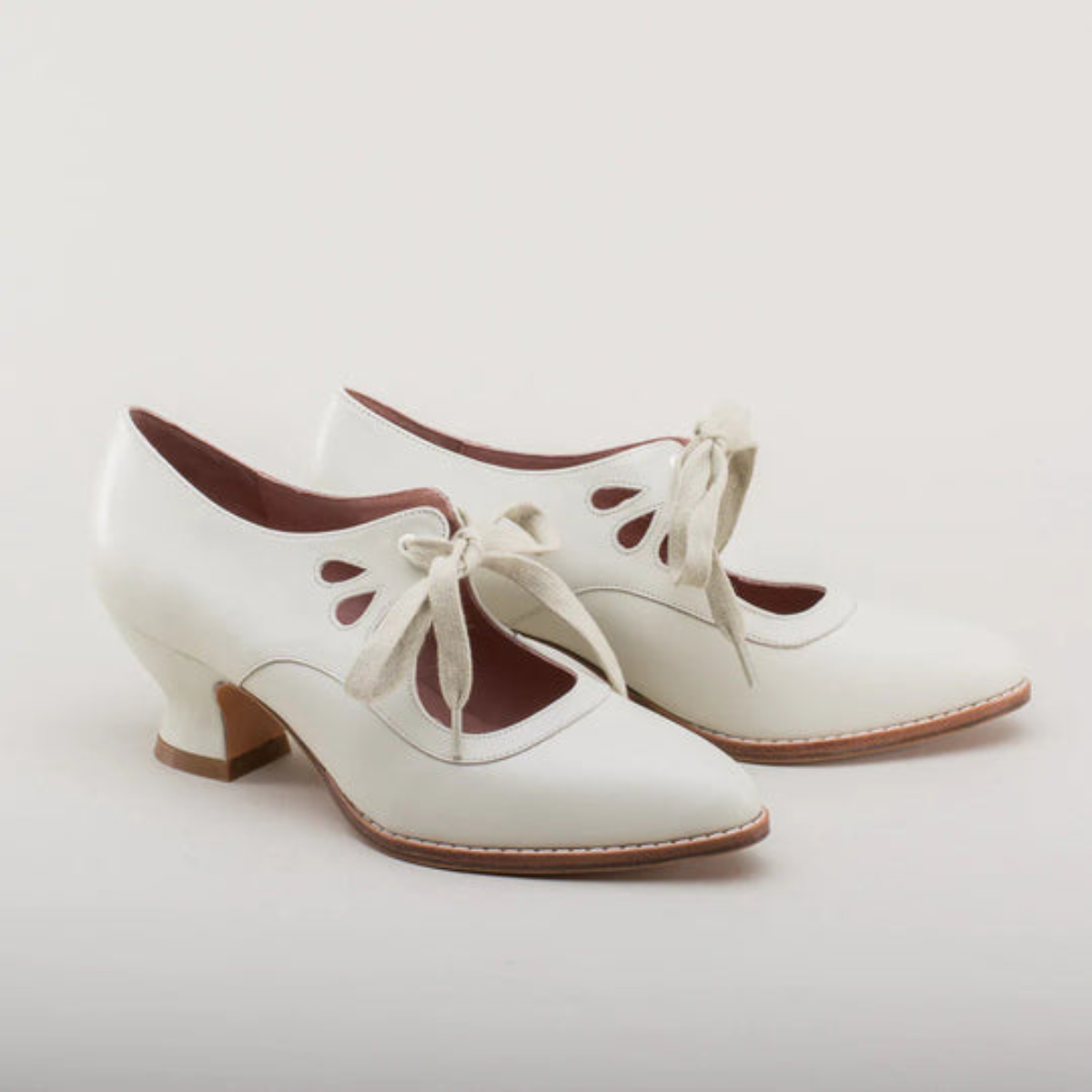 Vintage-Schnürschuhe mit Absatz Für Damen