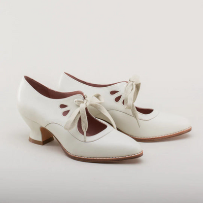 Vintage-Schnürschuhe mit Absatz Für Damen