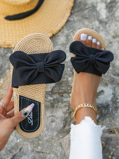 Boho Sandalen mit Schleife & Jutefußbett – Sommerlich & Bequem | Zendoo.de