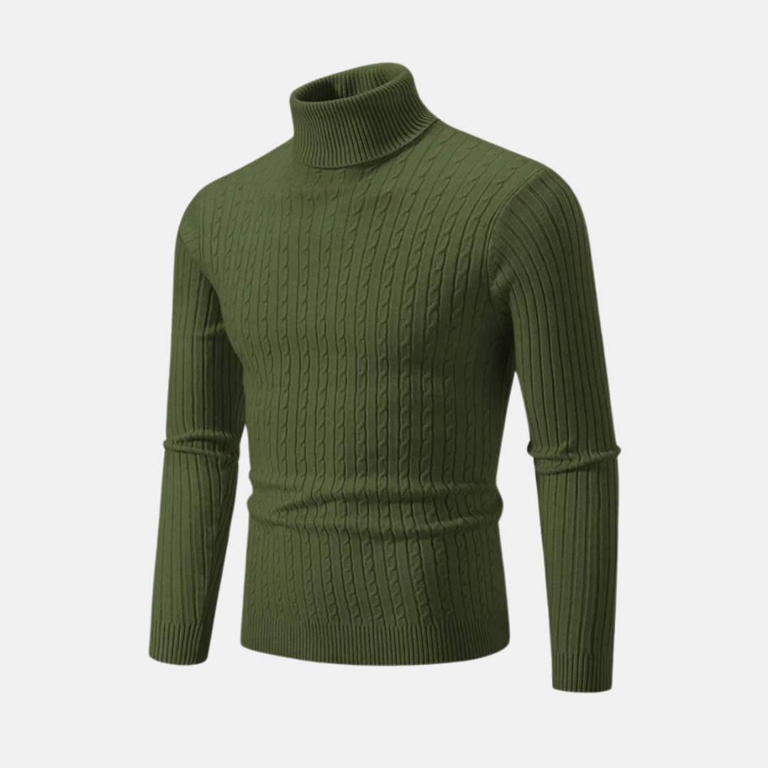 Antonio™ | Strickpullover mit Rollkragen und Zopfmuster