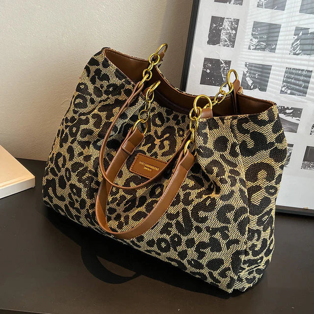 Tote Tasche mit Leopardenmuster