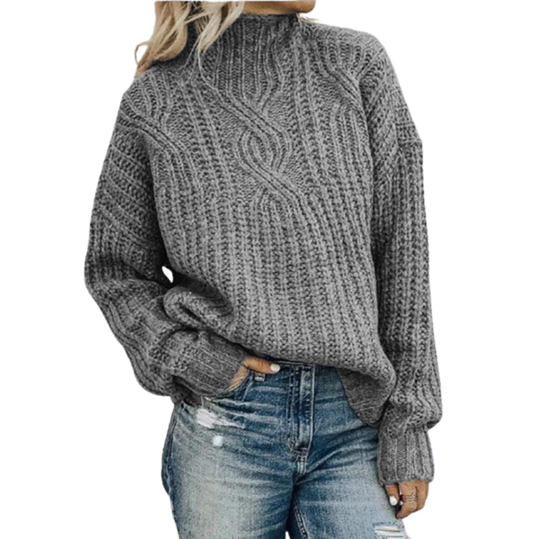Pullover mit Zopfmuster für Damen