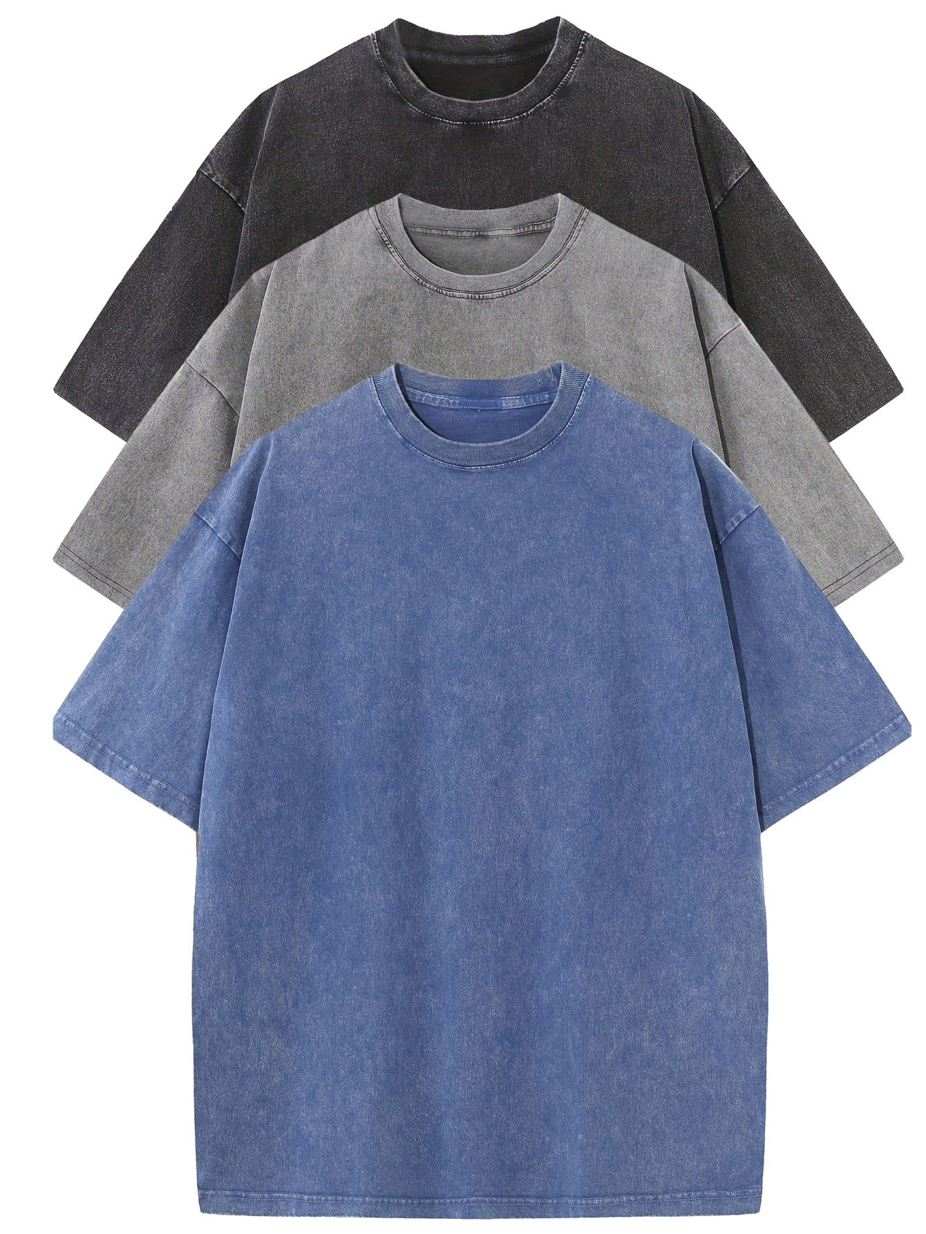 MIRAVO | Oversized Baumwoll-T-Shirt Set – 3er-Pack
