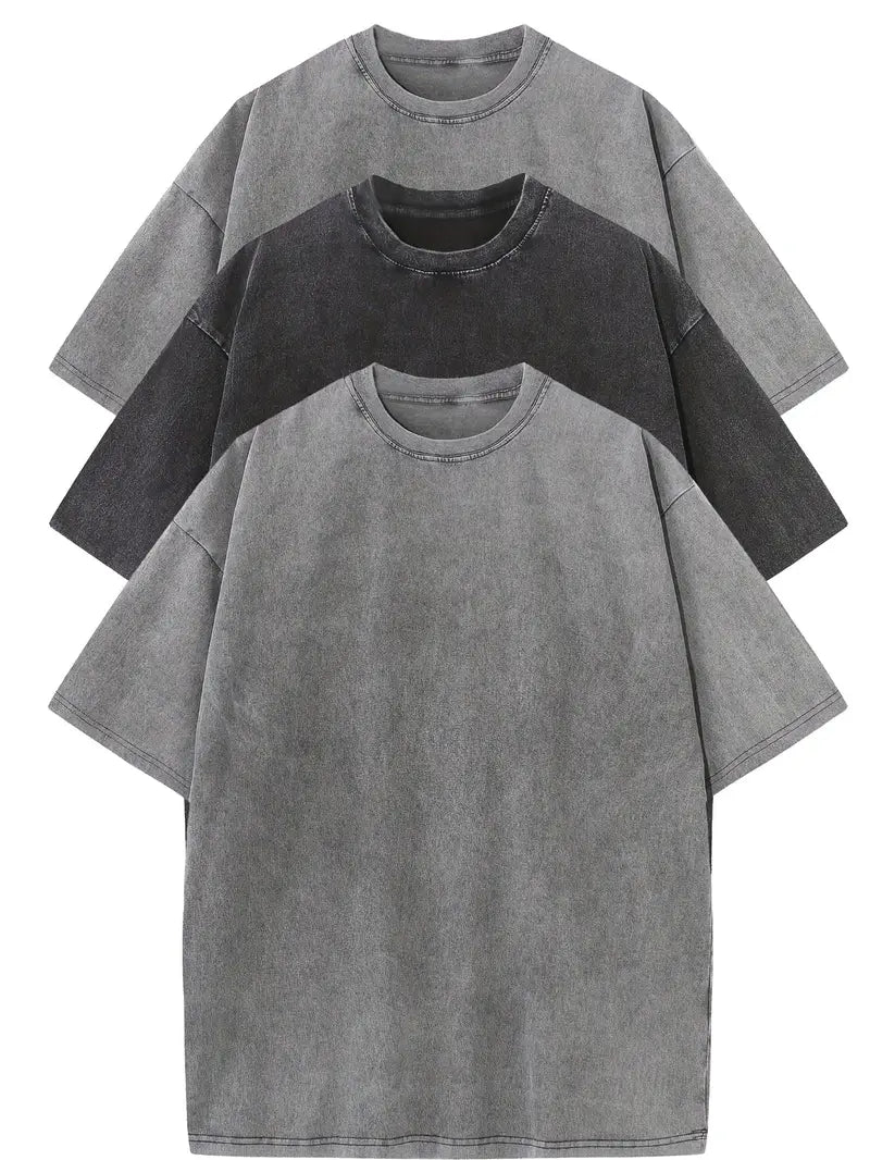 MIRAVO | Oversized Baumwoll-T-Shirt Set – 3er-Pack