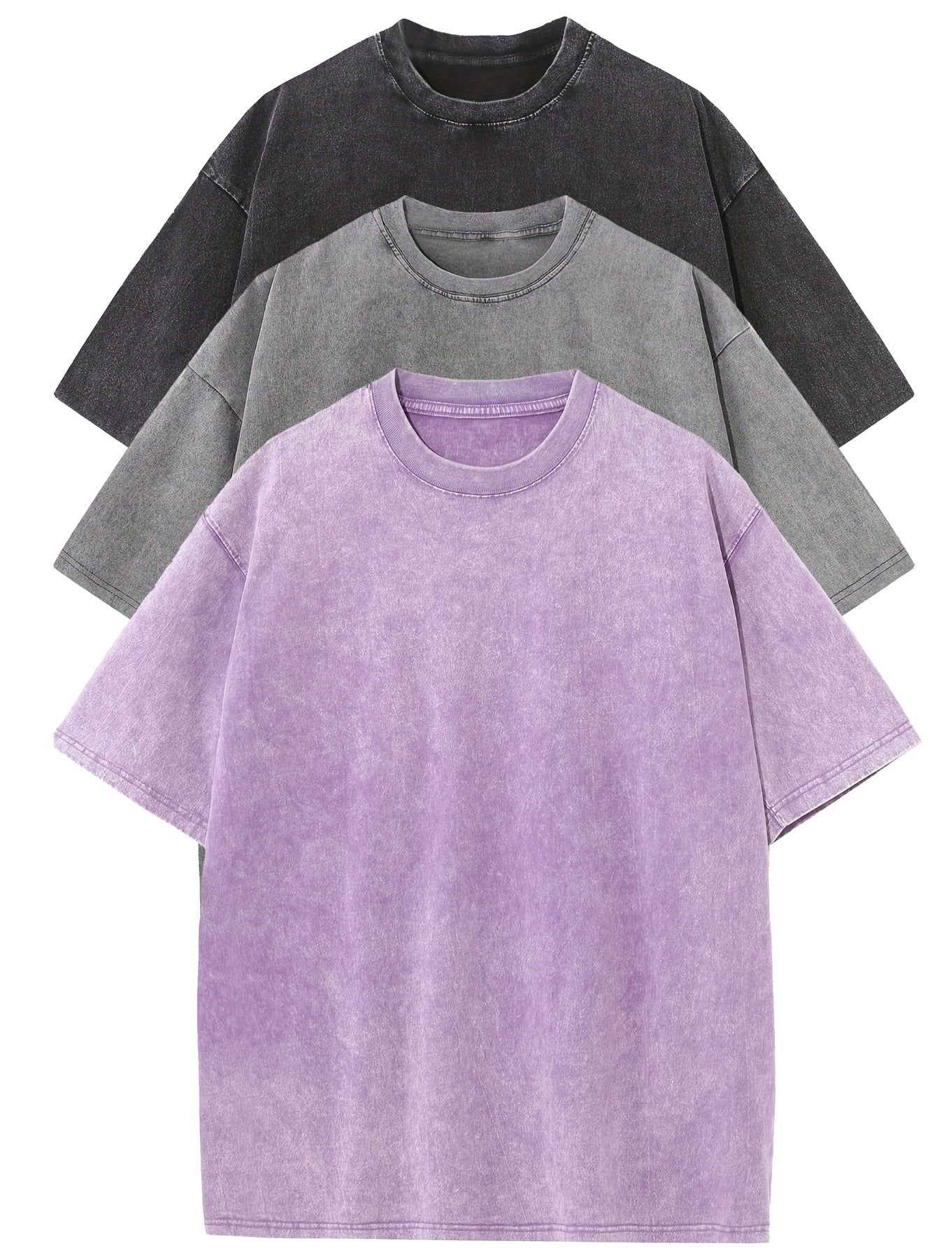 MIRAVO | Oversized Baumwoll-T-Shirt Set – 3er-Pack
