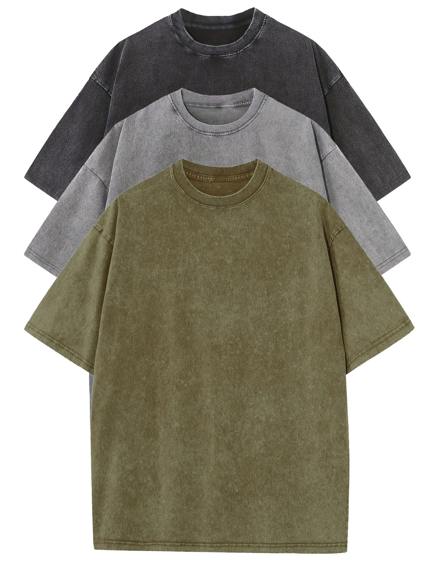 MIRAVO | Oversized Baumwoll-T-Shirt Set – 3er-Pack