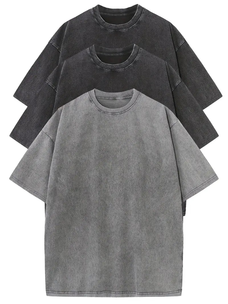 MIRAVO | Oversized Baumwoll-T-Shirt Set – 3er-Pack