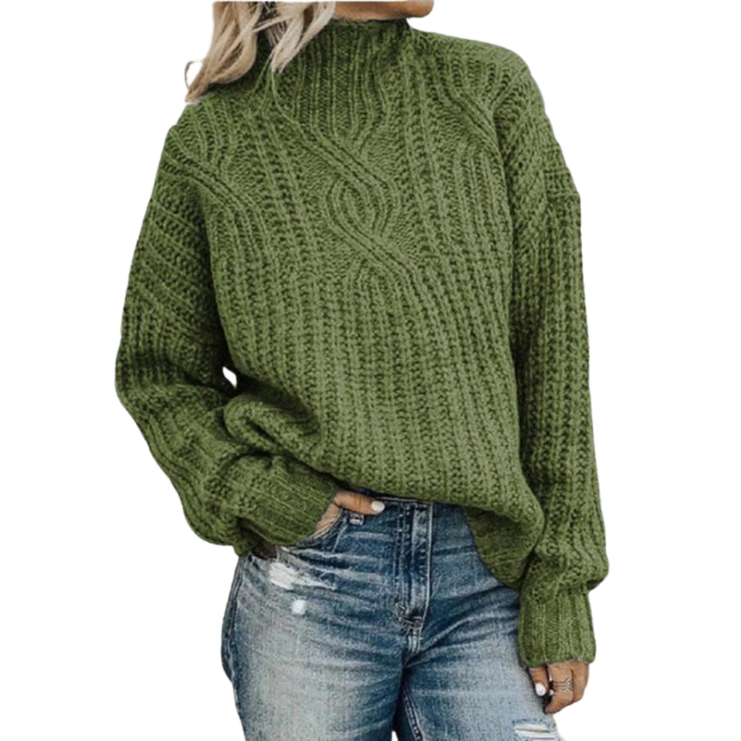 Pullover mit Zopfmuster für Damen