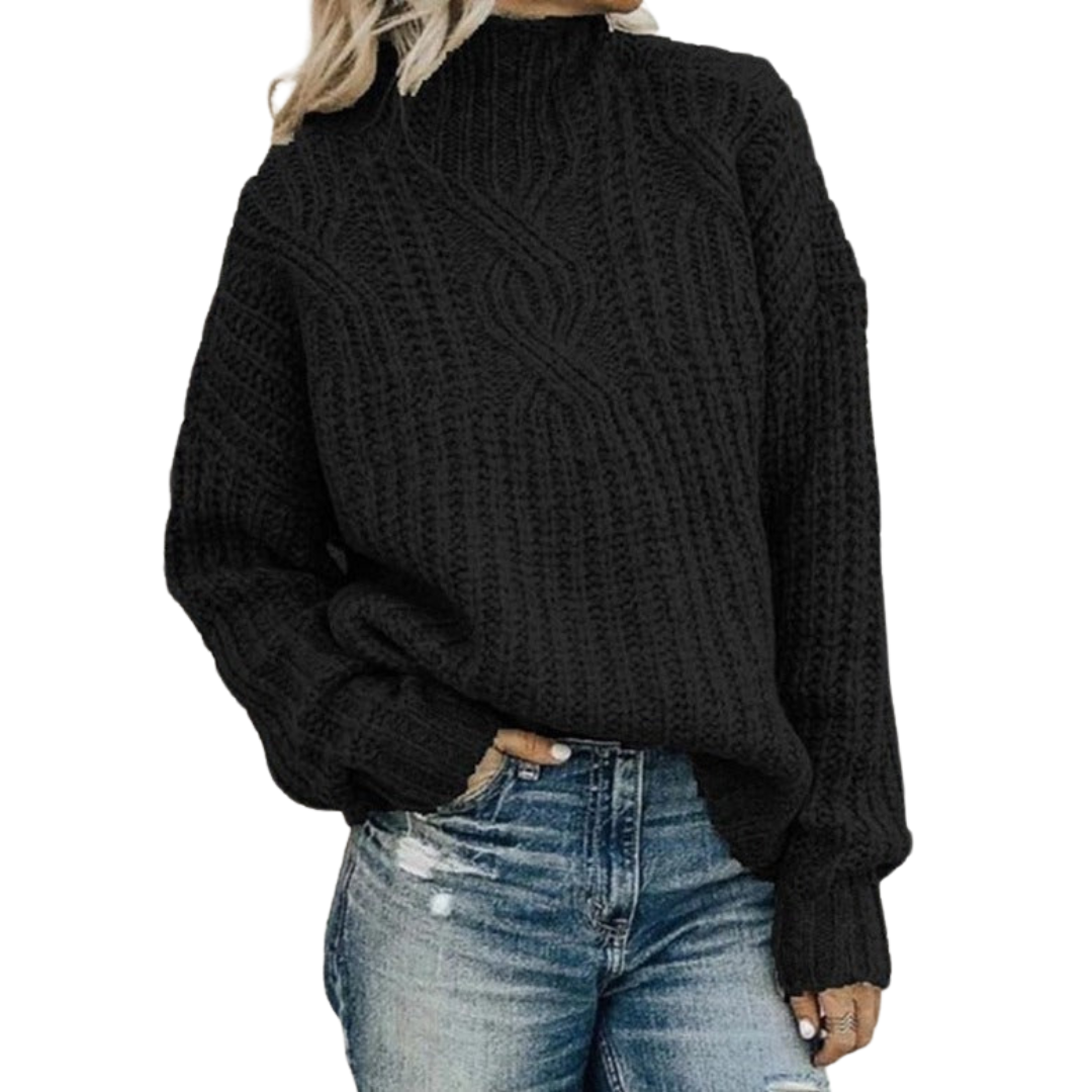 Pullover mit Zopfmuster für Damen