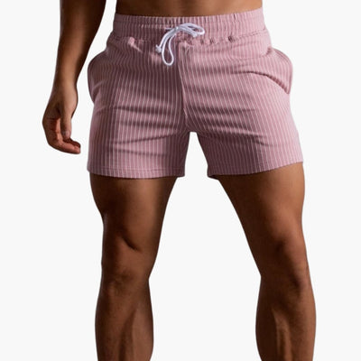 Gestreifte Shorts mit Kordelzug - für Herren im Sommerstil