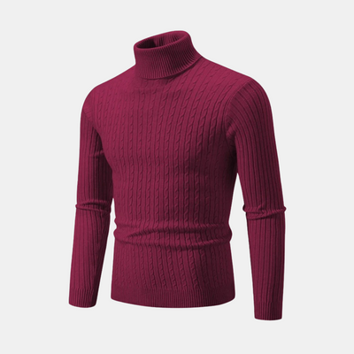 Antonio™ | Strickpullover mit Rollkragen und Zopfmuster
