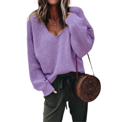 V-Ausschnitt-Pullover für Damen