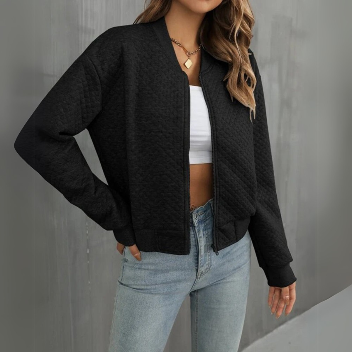 Steppjacke mit Reißverschluss für Damen