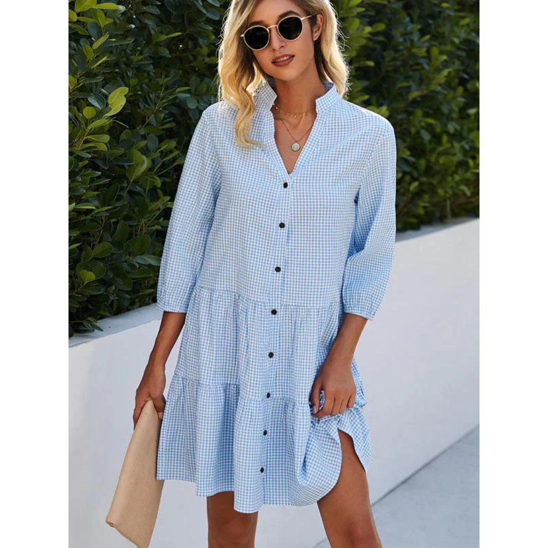 Kleid mit Knopfleiste für Damen