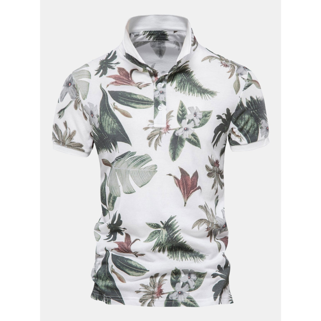 Floral Poloshirt für Herren