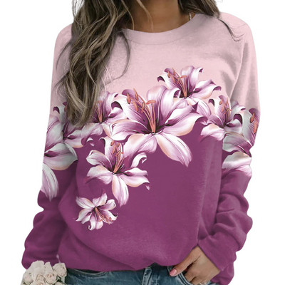 Blumiges Sweatshirt für Damen