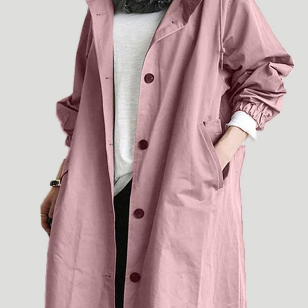 Langer Wasserdichter Trenchcoat Für Damen | Winter