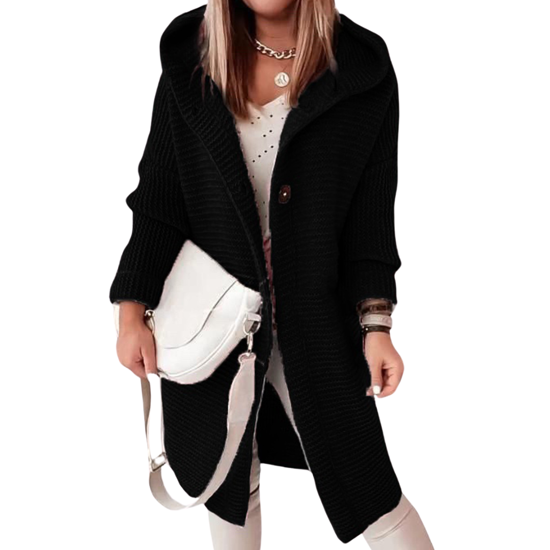Strick-Cardigan mit Kapuze für Damen