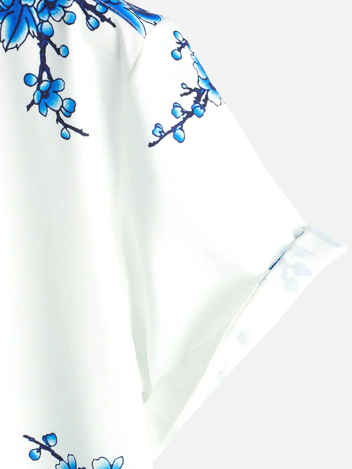 Jackson | Kurze Ärmel Weiß Floral bedrucktes Sommerhemd