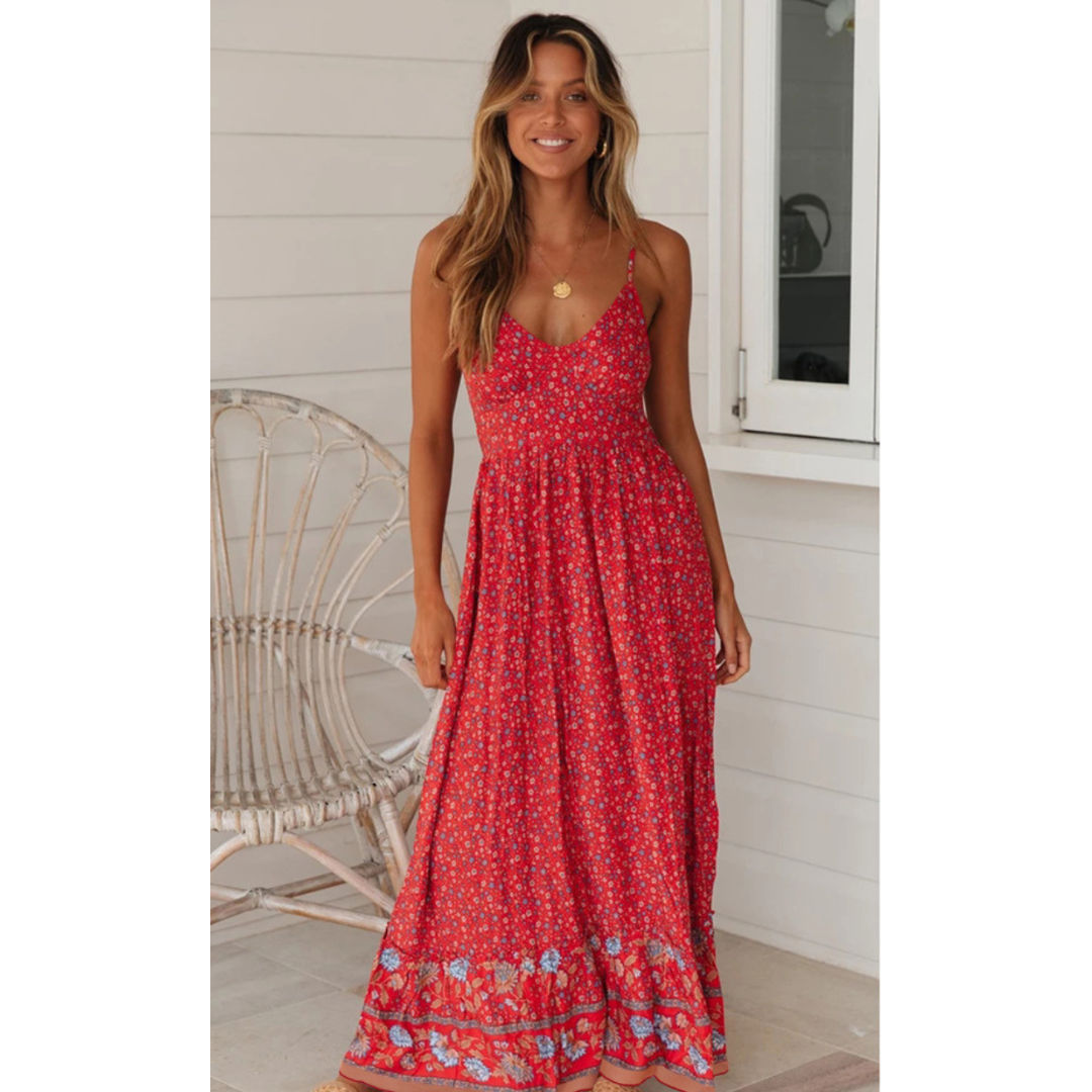 Maxi-Kleid mit Blumenmuster für Damen