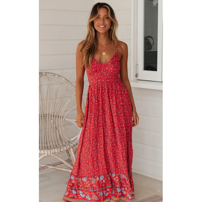 Maxi-Kleid mit Blumenmuster für Damen