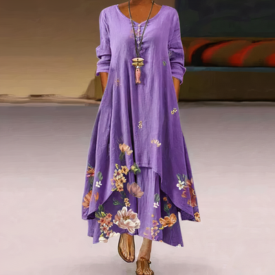 Elegantes baumwollkleid für frauen