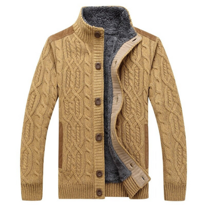 Warm Gestrickter Cardigan Für Herren | Lange Ärmel