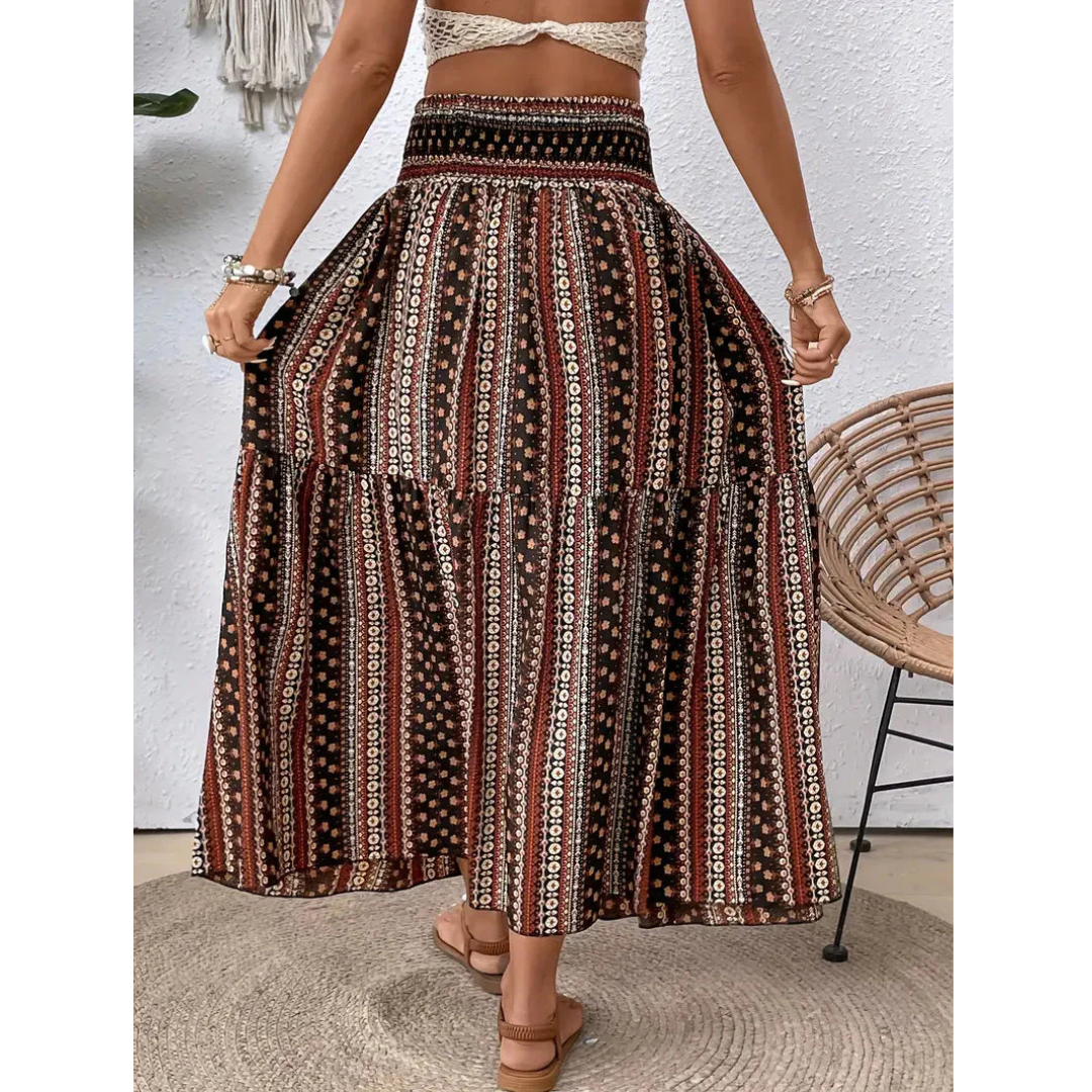 Gemusterter Maxirock für Damen