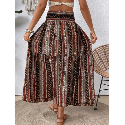 Gemusterter Maxirock für Damen