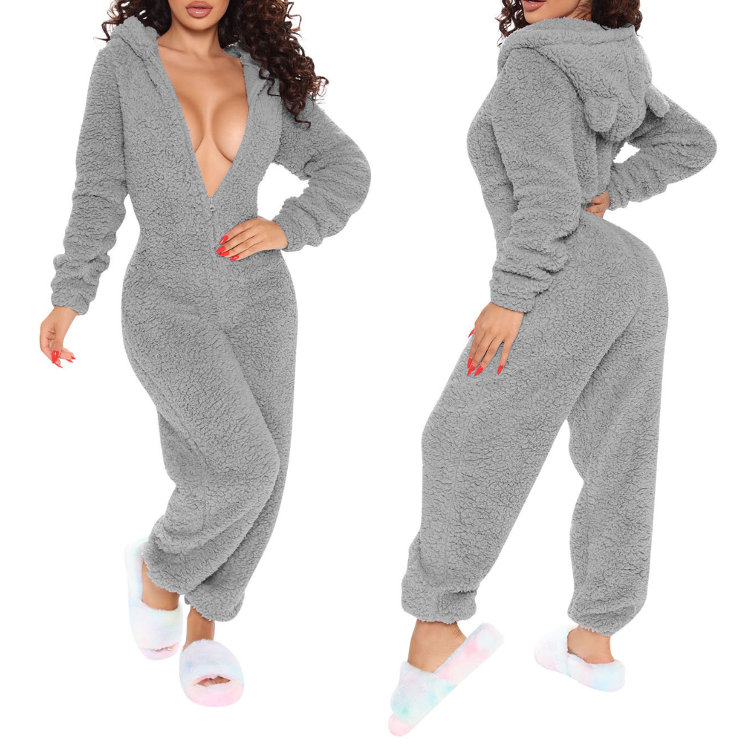 Jumpsuit mit Kapuze für Damen