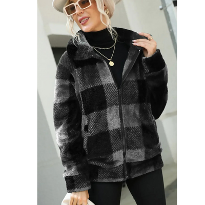 Karierte Jacke für Damen