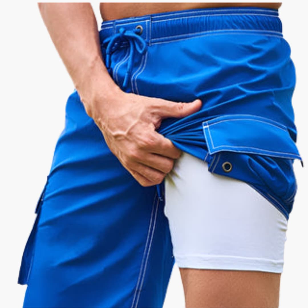Herren Badeshorts mit Stretchstoff und Seitentasche