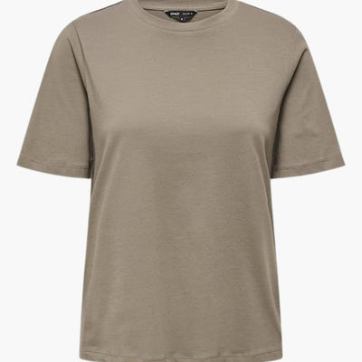 Damen T-Shirt mit Rundhals und kurzen Ärmeln aus Leichtstoff