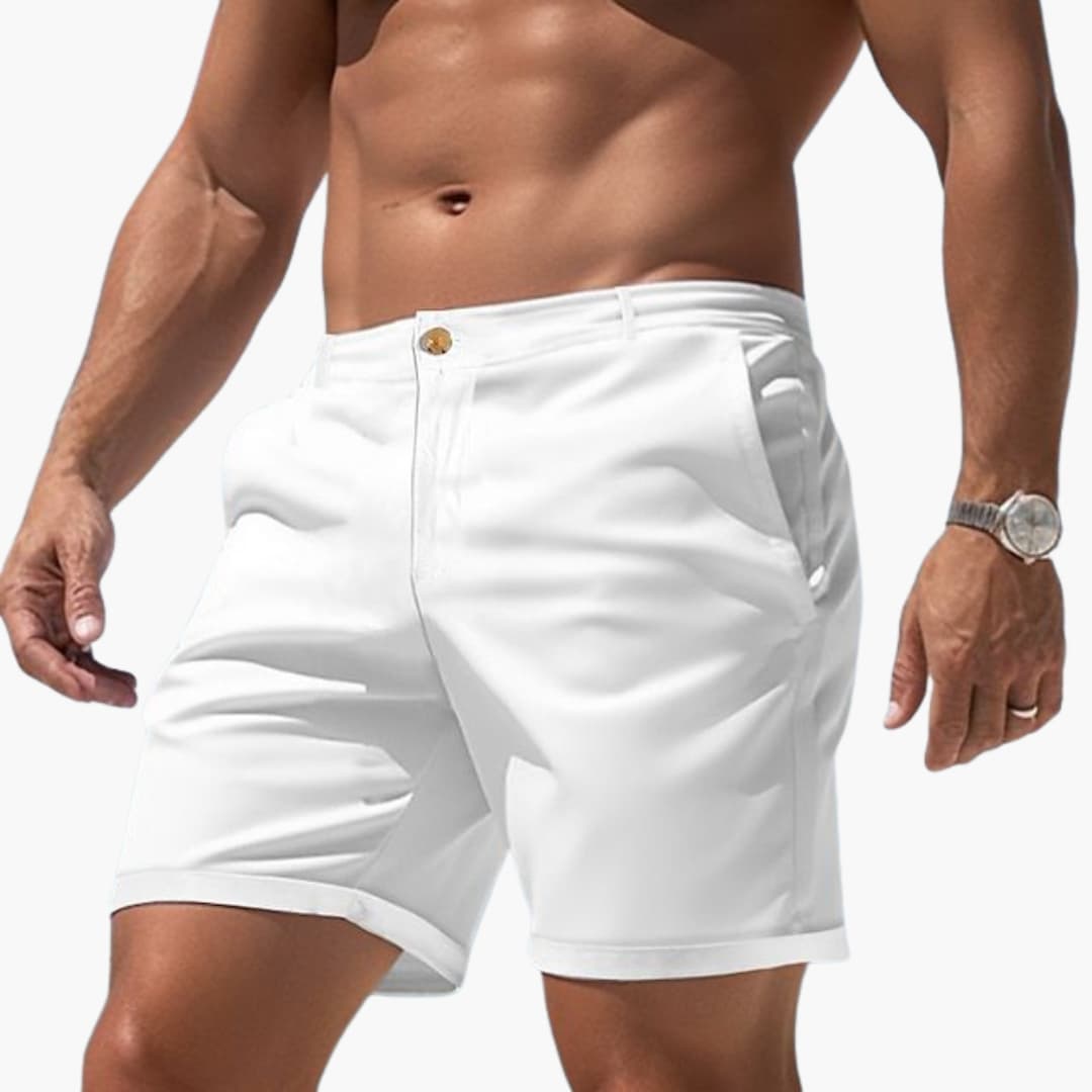 Herren Sommer Shorts mit Seitentaschen und Umschlagsäumen