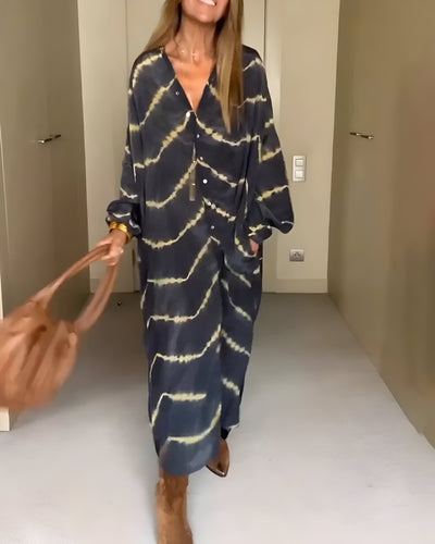 Sylvoriel | Bohemian Striped Maxi Dress