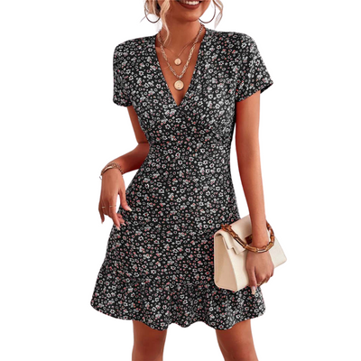 Florales Mini-Kleid für Damen