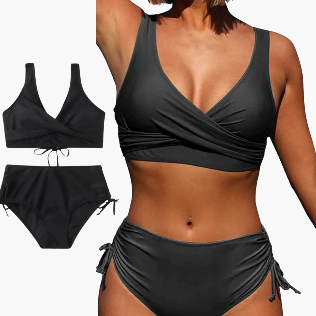 Bikini-Set Zweiteiler - Damen Bademode mit hohem Bund